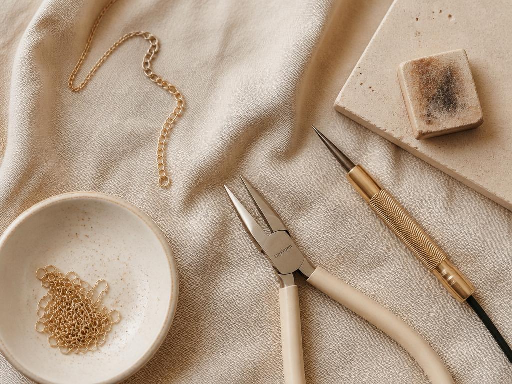 Werkzeuge und Materialien für Permanent Jewelry